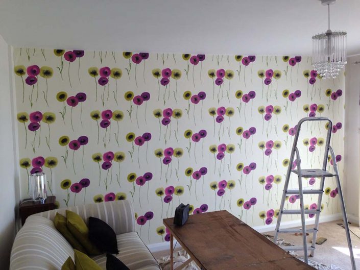 Living room Wall Papering Taunton