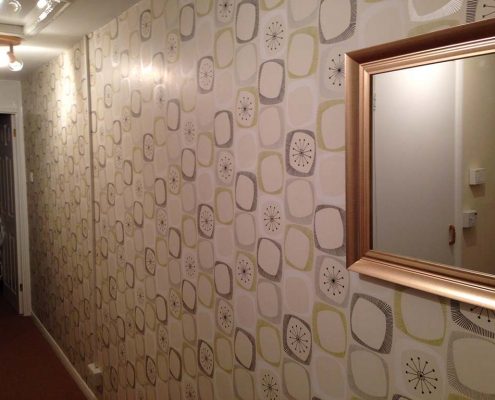 Hallway Wall Papering
